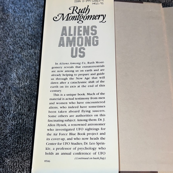 ALIENS AMONG US FIRST EDITION 1985 HARDCOVER BOOK RUTH MONTGOMERY w DUSTCOVER - Picture 6 of 13